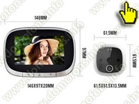 Видеоглазок с монитором Tuya Wi-Fi для двери iHome SW2-Tuya с записью на SD карту и датчиком движения